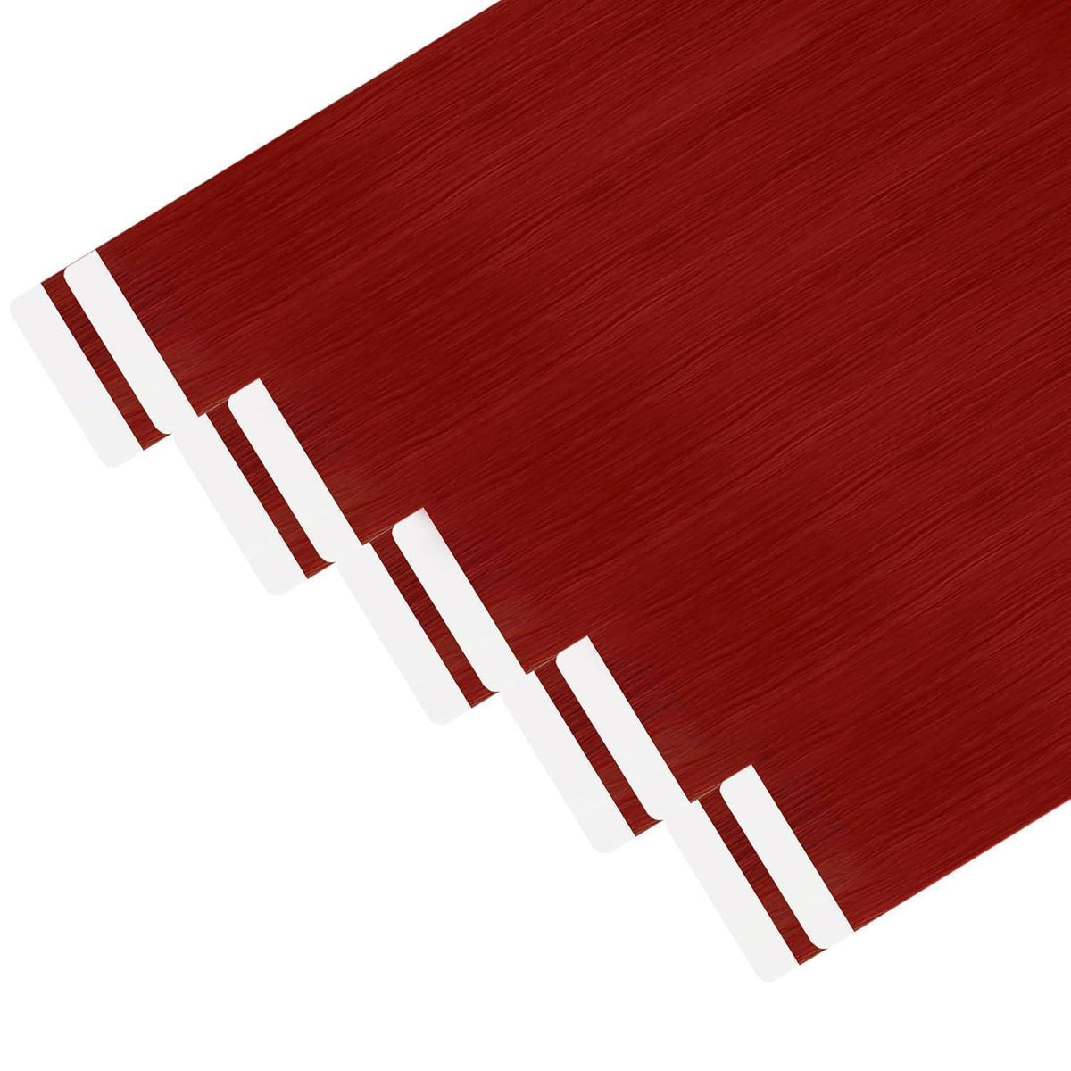 Rote Tape-in Haarverlängerung Echthaar 50cm