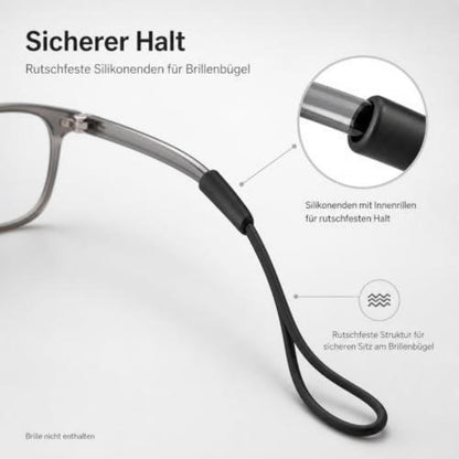 6x Brillenband Silikon, Verstellbar & Rutschfest