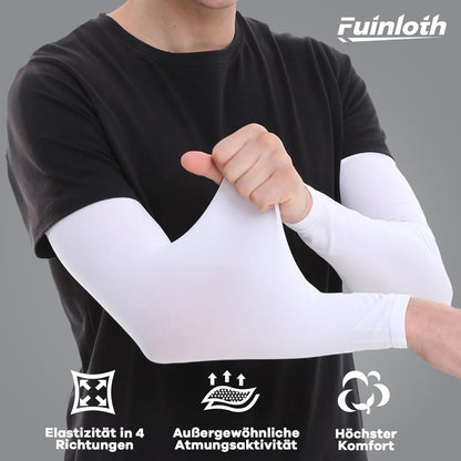 Sport-Armstulpen 4er-Set Schwarz – Für Basketball, Gaming & Alltag