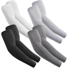 Sport-Armstulpen 4er-Set Schwarz, Grau, Weiß