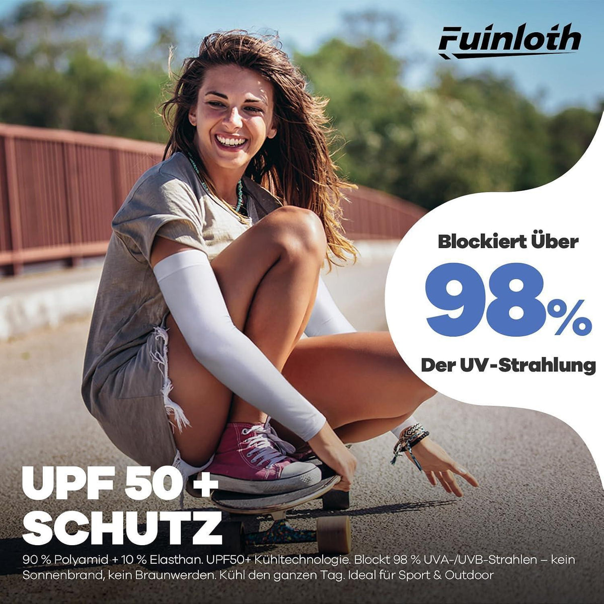 Sport-Armstulpen 4er-Set Schwarz, Grau, Weiß
