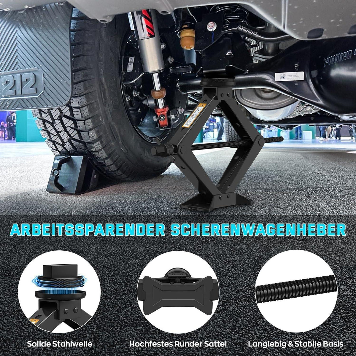 Scherenwagenheber 2.5t für Mercedes-Benz – Auto-Notfallset