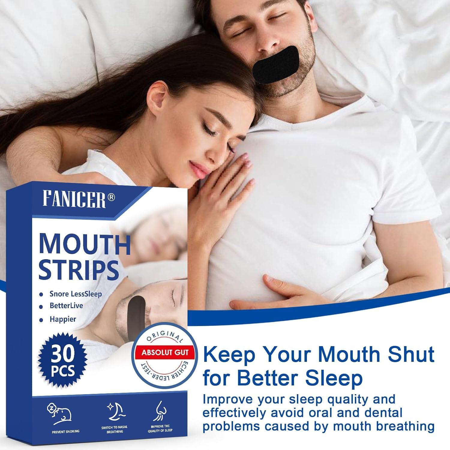 30 Stück Mouth Tape Anti-Schnarch Mundband Schlaf Schnarchstopper