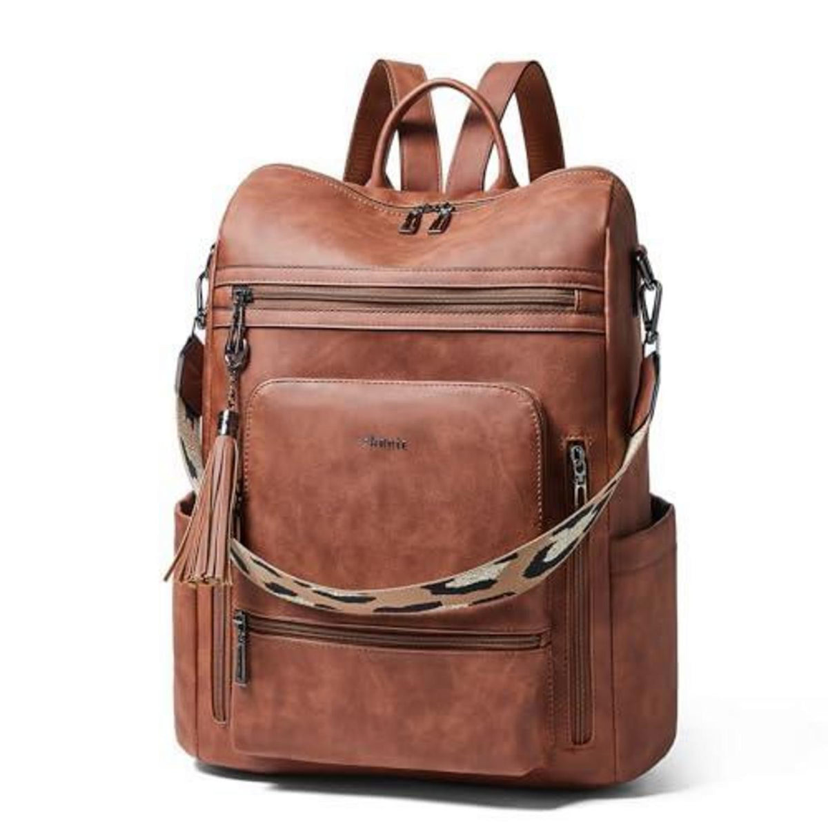 Rucksack Damen Laptopfach 15,6 Zoll Wasserdicht Business in Lederoptik