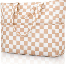 Strandtasche XXL mit Reißverschluss, Damen Badetasche Faltbar