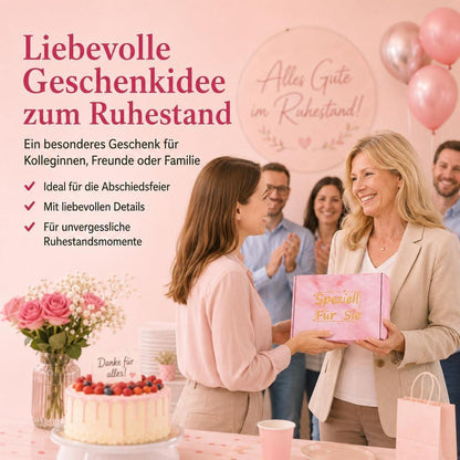 Ruhestand Geschenkset für Frau – Rosa & Gemütlich