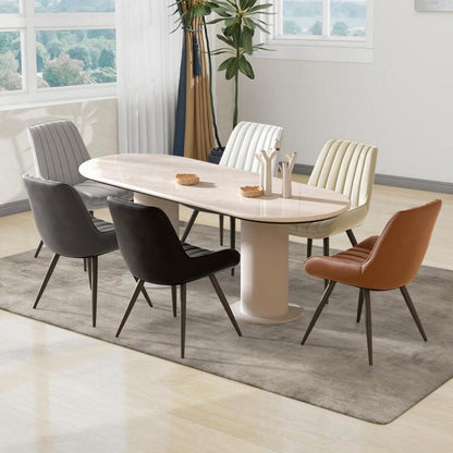 Moderner Esszimmerstuhl gepolstert – Beige, 6er Set