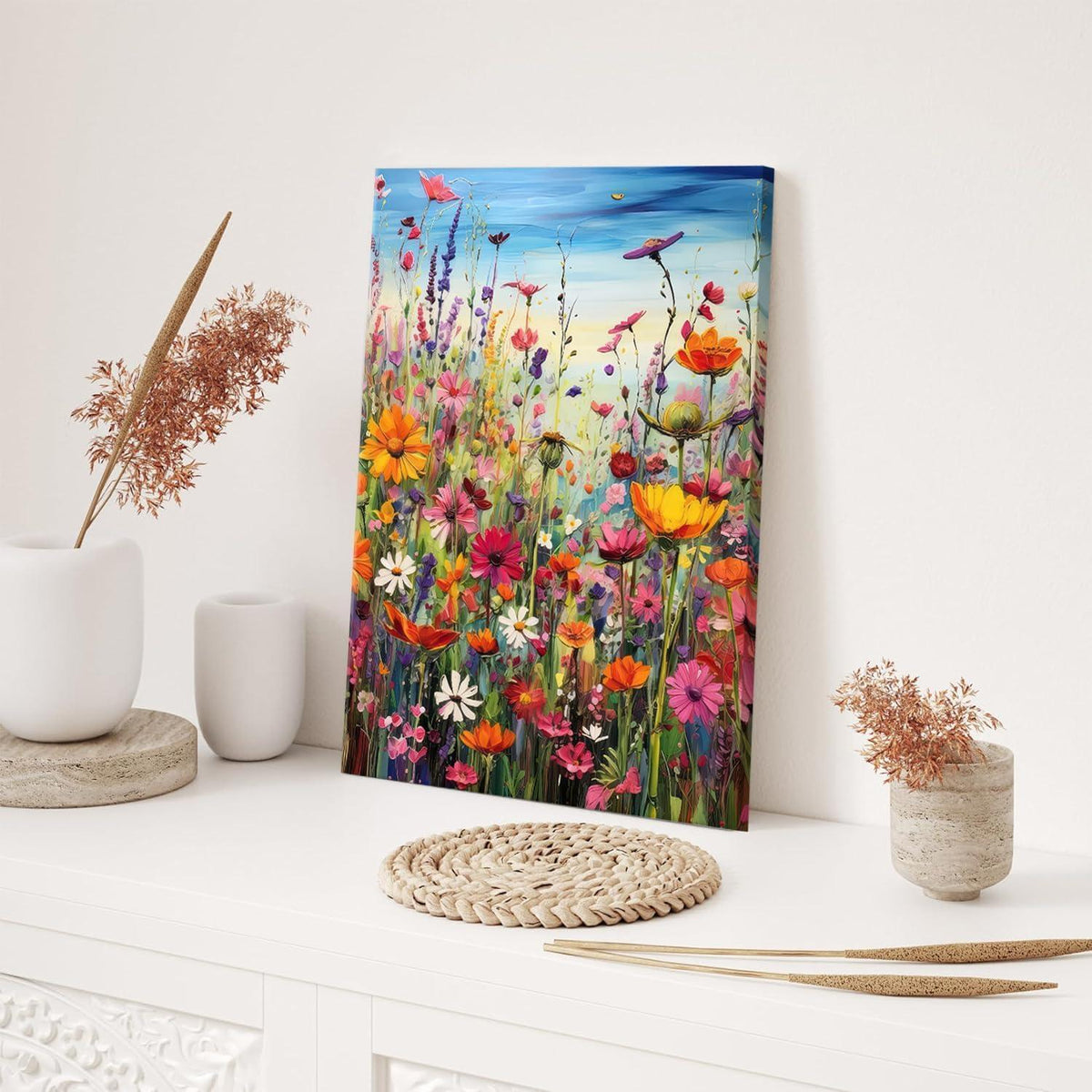 Diamant Painting Blumen 30x40cm mit Rahmen – Entspannung & Wanddeko