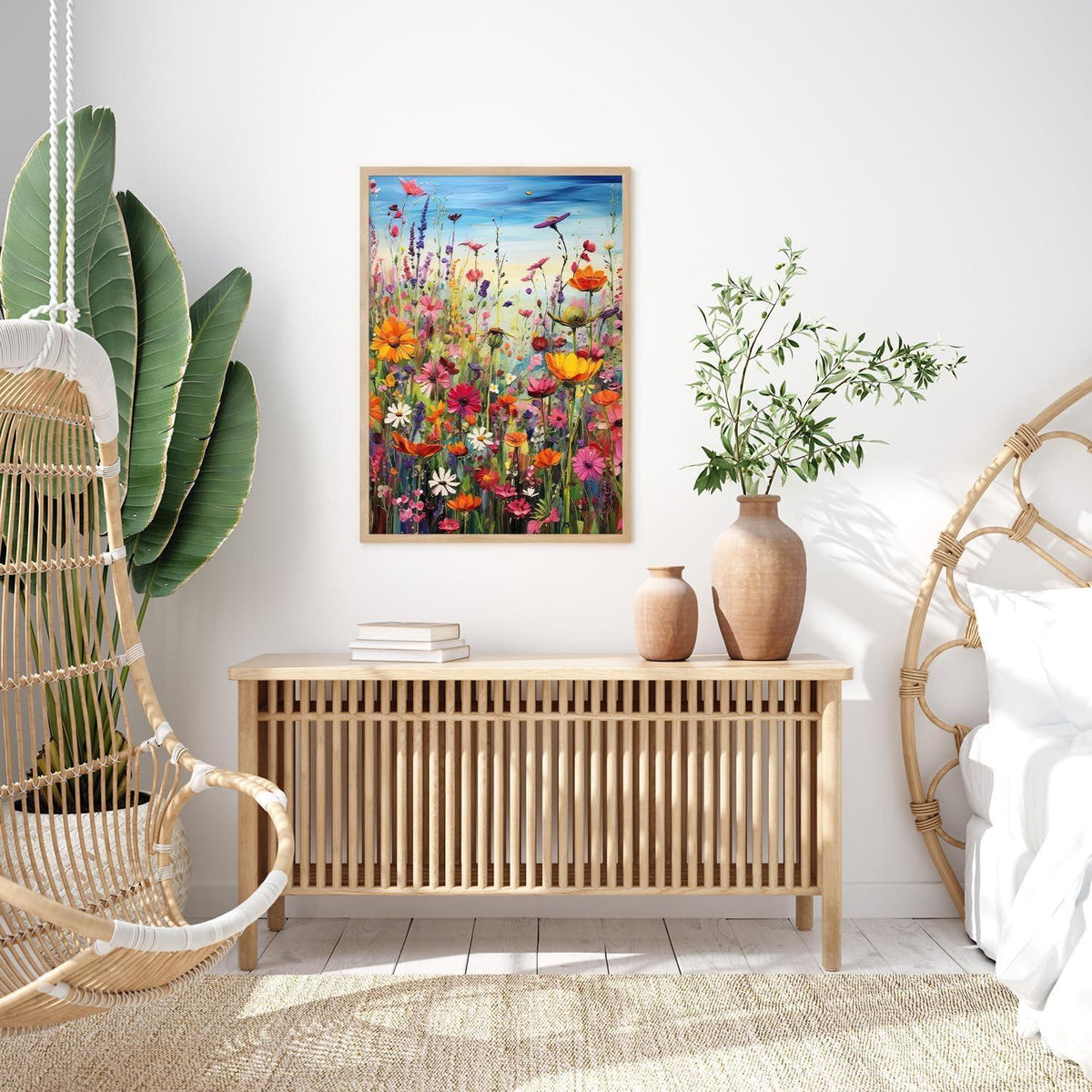 Diamant Painting Blumen 30x40cm mit Rahmen – Entspannung & Wanddeko