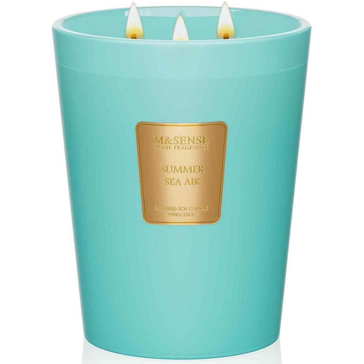 Duftkerze Meeresbrise Groß – 150h Sojawachs & Aromatherapie