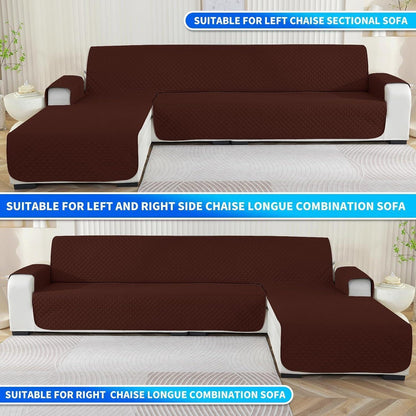 Wasserdichter Sofabezug L-Form 4 Sitzer, Ecksofa Überzug Anti-Rutsch