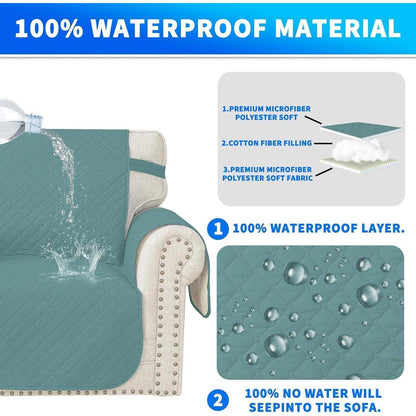 Wasserdichter Sofabezug L-Form 4 Sitzer, Hellblau
