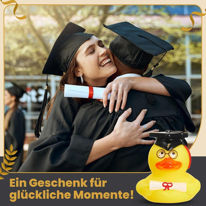 Doktorhut Quietscheente Geschenkset – Abschlussgeschenk für Studenten