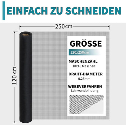 Katzenkratzfestes Fliegengitter 120x250cm – Insektenschutznetz