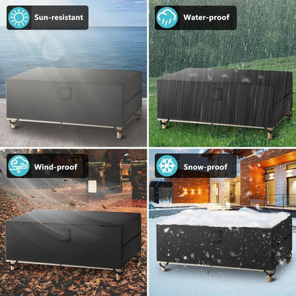 Gartenmöbel Abdeckung 185x122x74cm Wasserdicht UV-Beständig