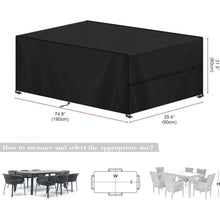 Gartenmöbel Abdeckhaube 190x90x80cm – UV & Wetterfest