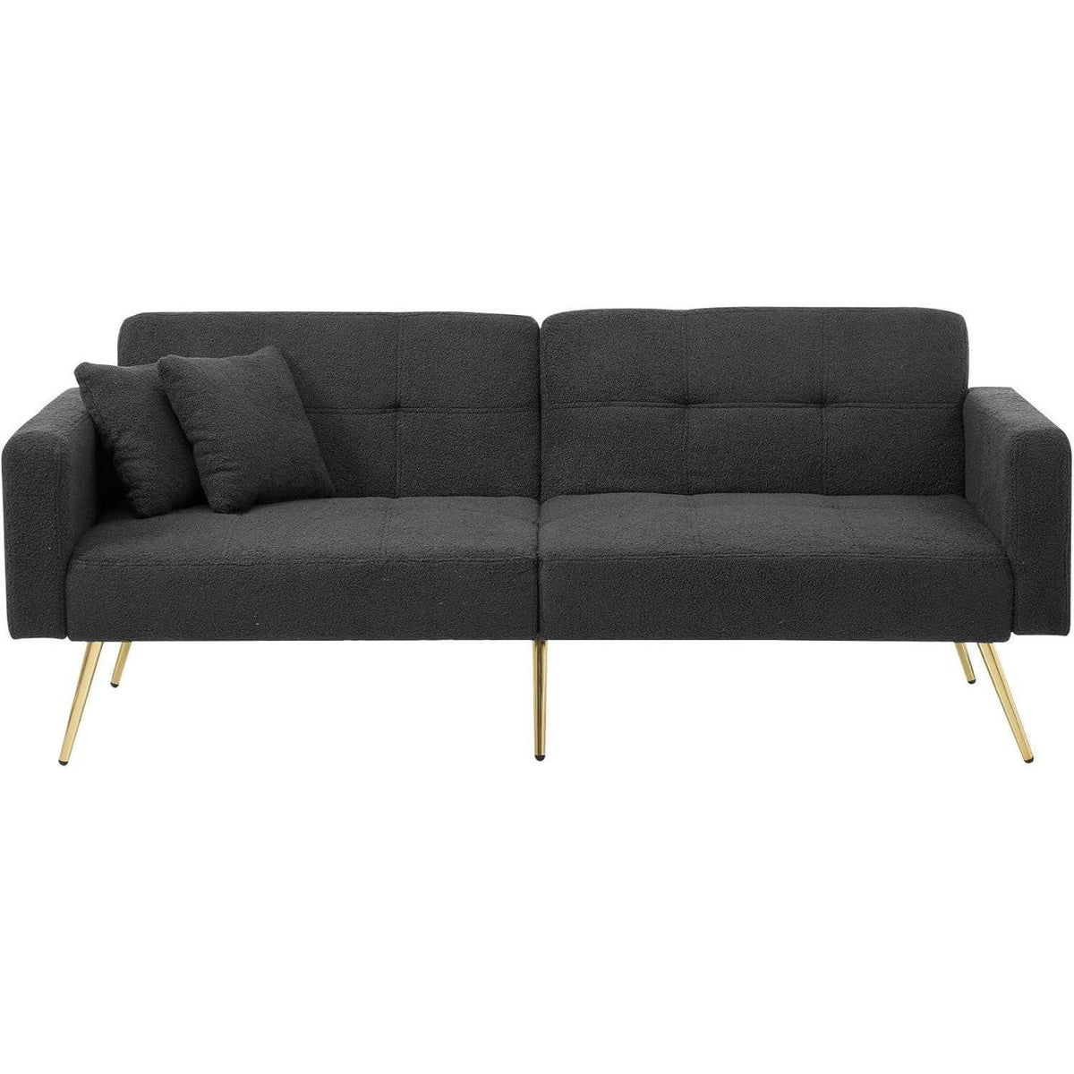 2-in-1 Schlafsofa mit verstellbarer Rückenlehne (Grau)