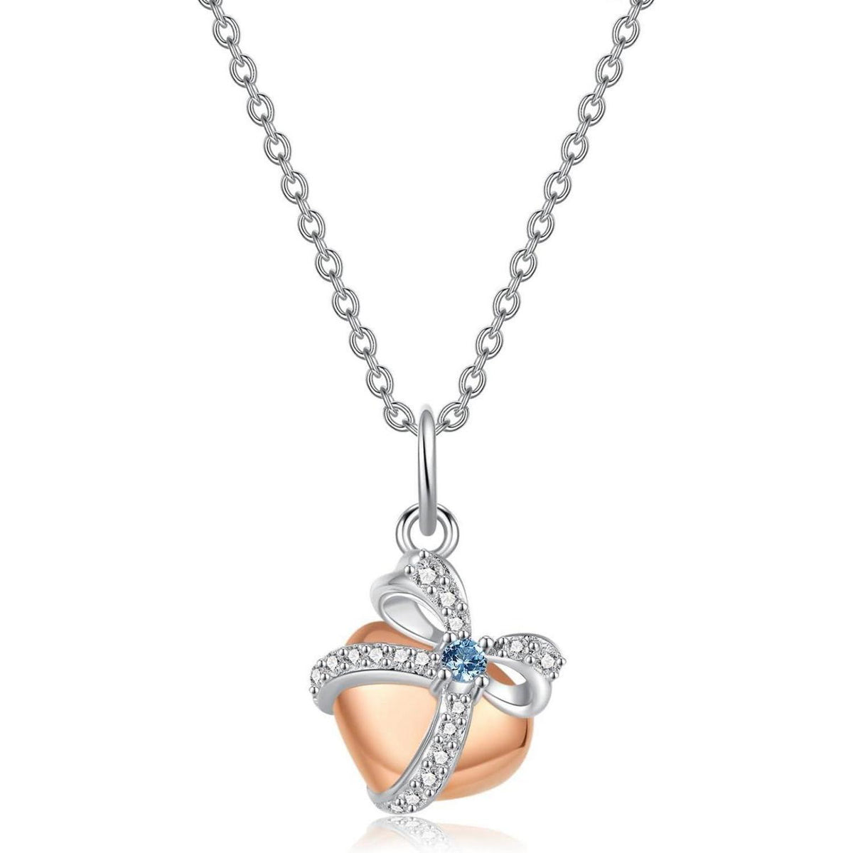Silberne Herzanhänger Kette Damen 925 mit Zirkonia