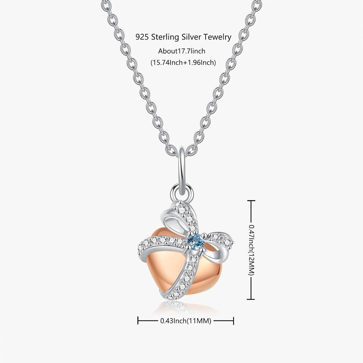 Silberne Herzanhänger Kette Damen 925 mit Zirkonia