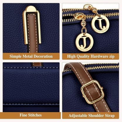 TEUEN Kleine Damen Umhängetasche Leder Crossbody