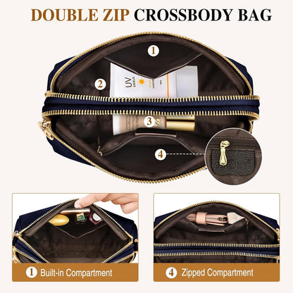 TEUEN Kleine Leder Umhängetasche Damen Crossbody Bag Handtasche
