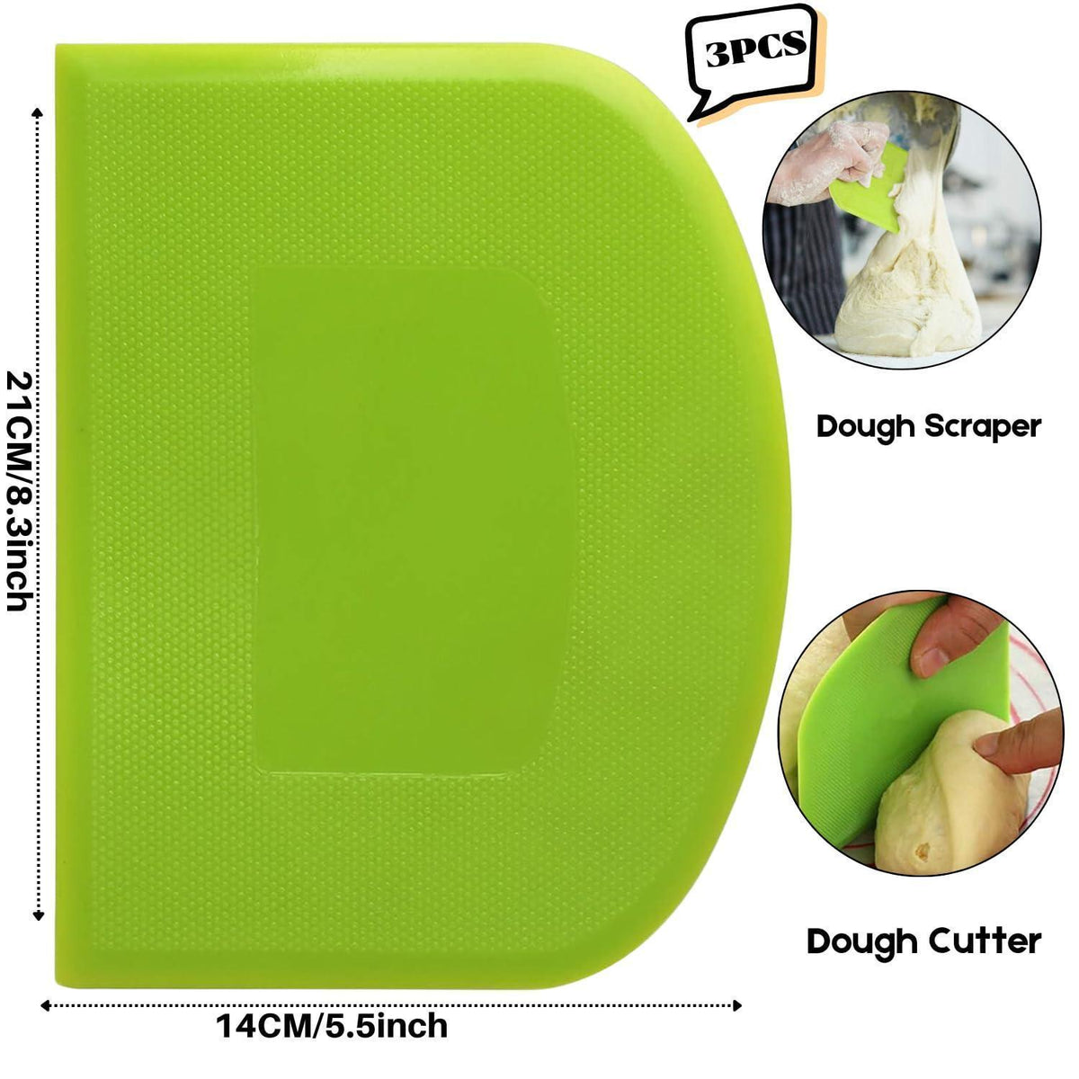 Flexibler Teigschaber Set – 3er Pack für Kuchen & Brot