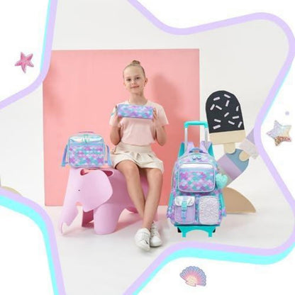 Rollrucksack für Mädchen mit Einhorn – 17 Zoll Reisegepäck