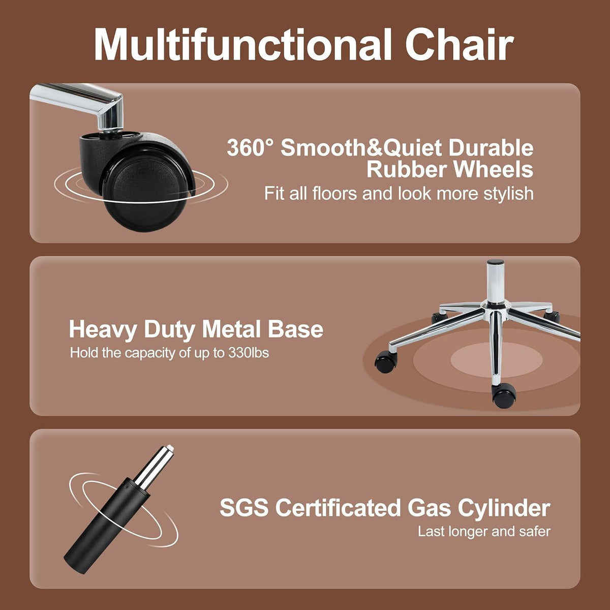 Modern Office Chair Homeoffice Desk Chair Adjustable Height up to 150 kg