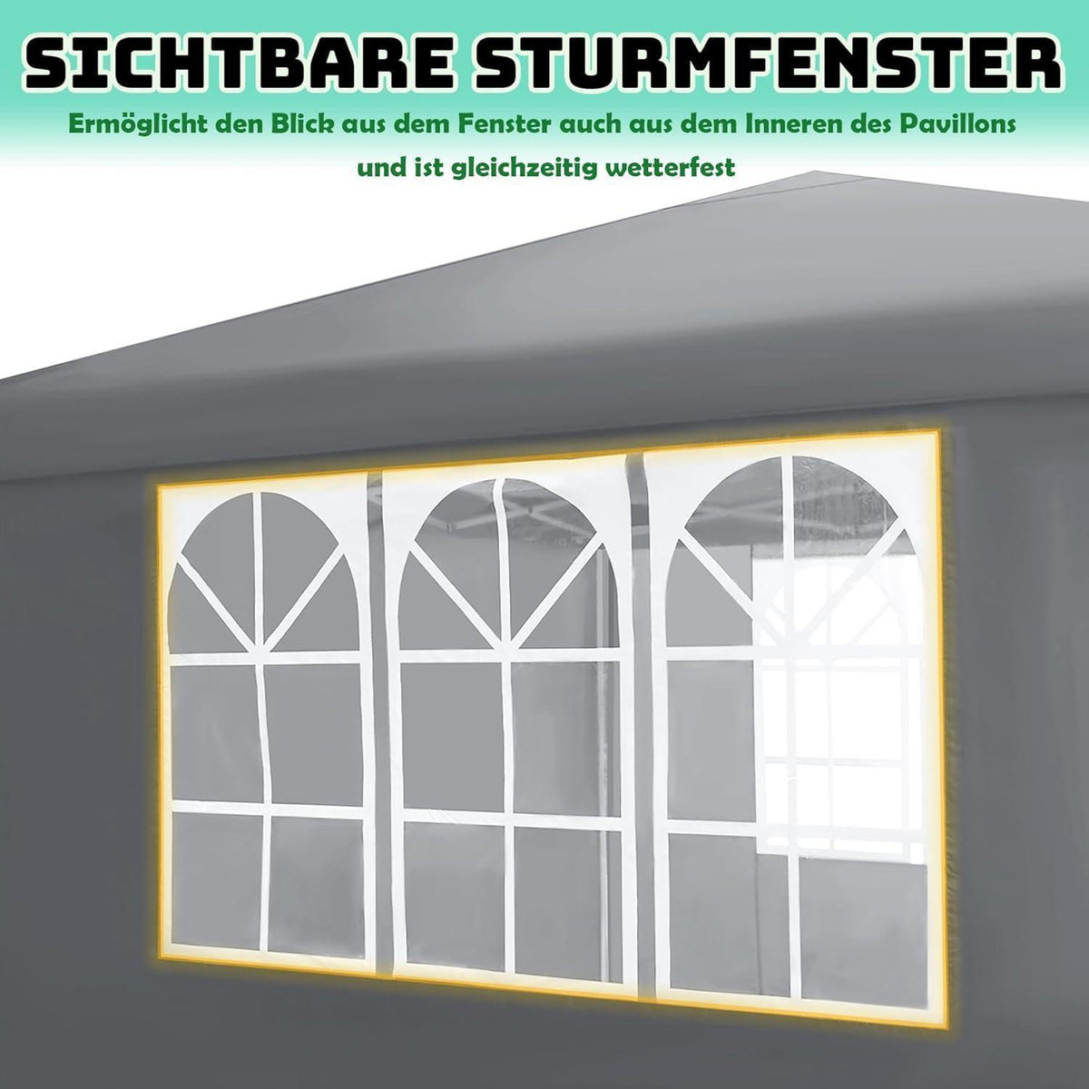 Wasserdichter Faltpavillon 2.5x2.5m mit Seitenteilen & UV-Schutz