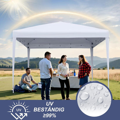 Faltbarer Pavillon 2.5x2.5m – Wasserdicht & UV-Schutz für Garten & Party