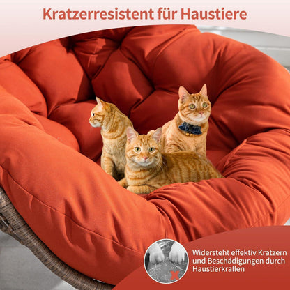 Papasan Schaukelstuhl - Bequemer Sitz für Terrasse & Wohnzimmer