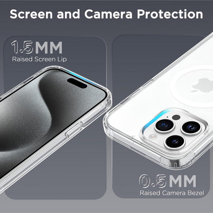 iPhone 15 Pro Max Hülle mit MagSafe, Kameraschutz, matt transluzent