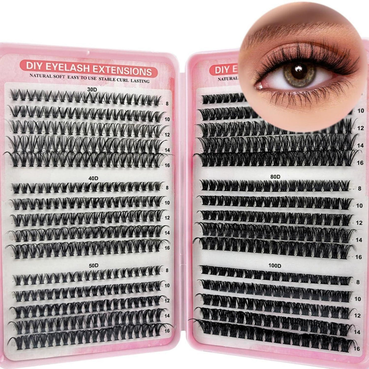 Wimpern Extensions Set 580 Stück – Natürlicher Look & DIY