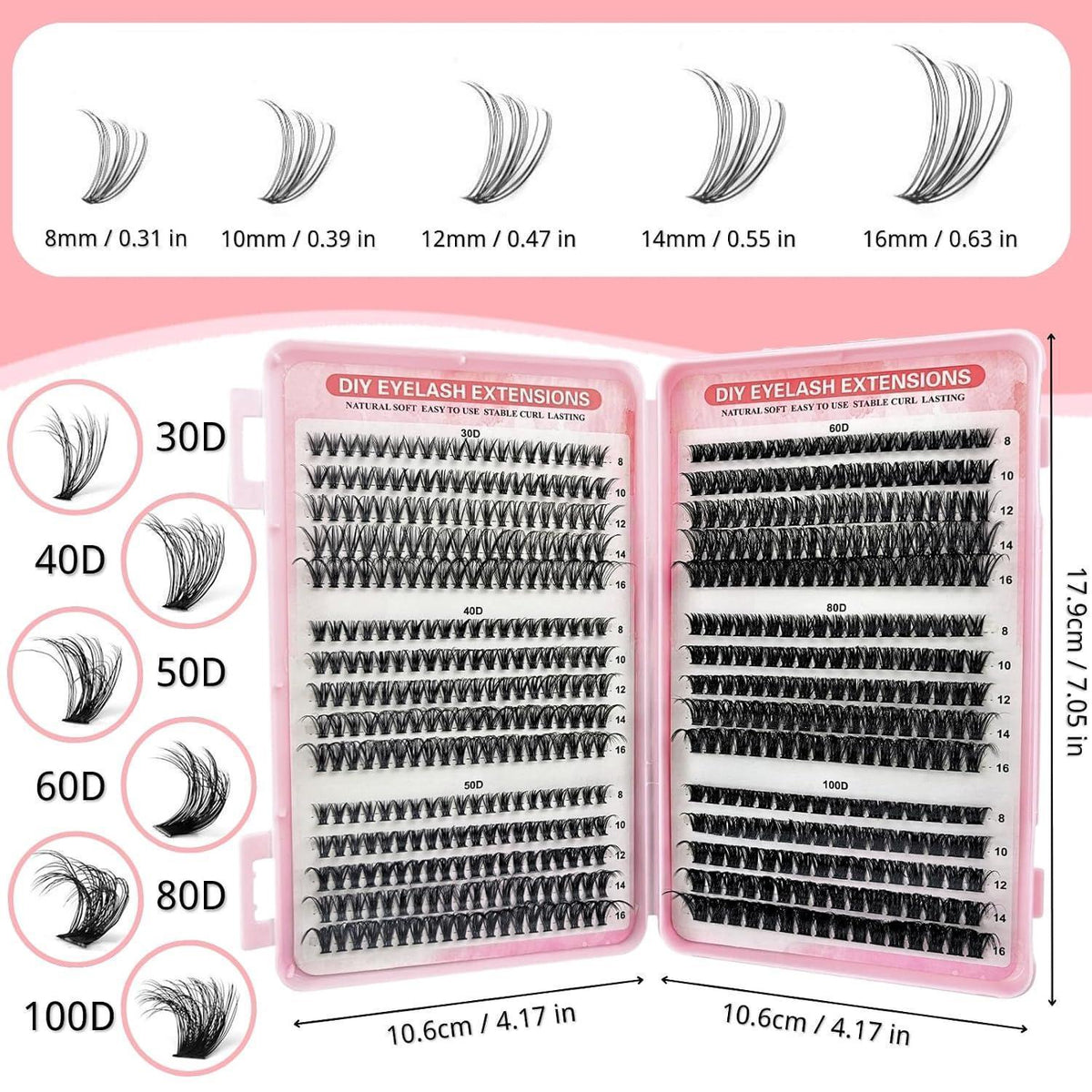 Wimpern Extensions Set 580 Stück – Natürlicher Look & DIY