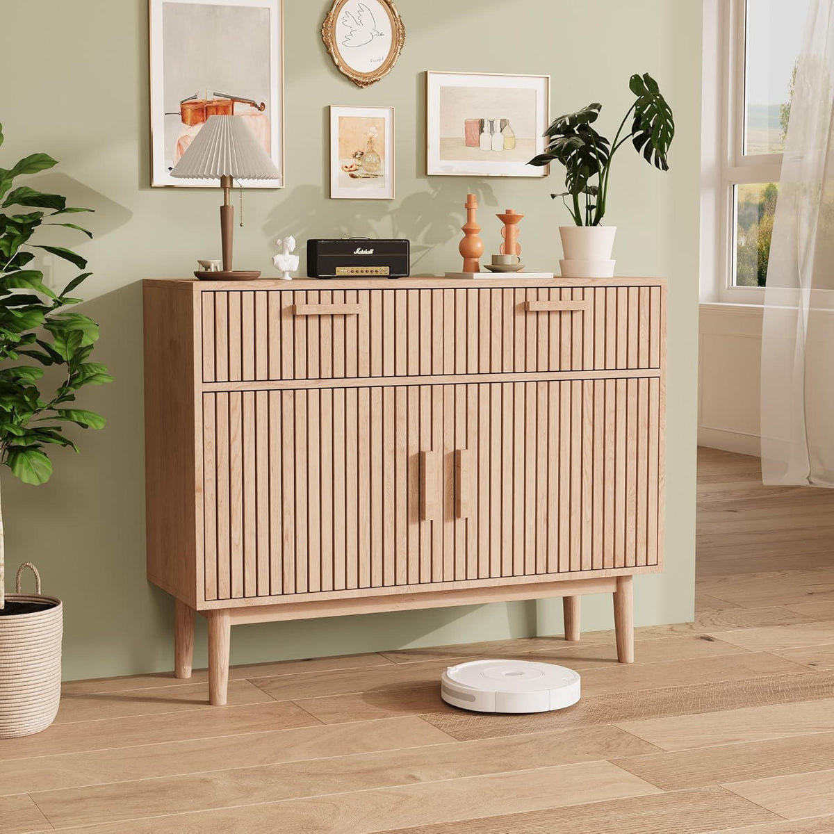 Rustikales Farmhouse Sideboard mit 2 Schubladen & Tür