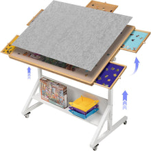 Puzzletisch mit Höhenverstellung, Abdeckung & Sortierschubladen bis