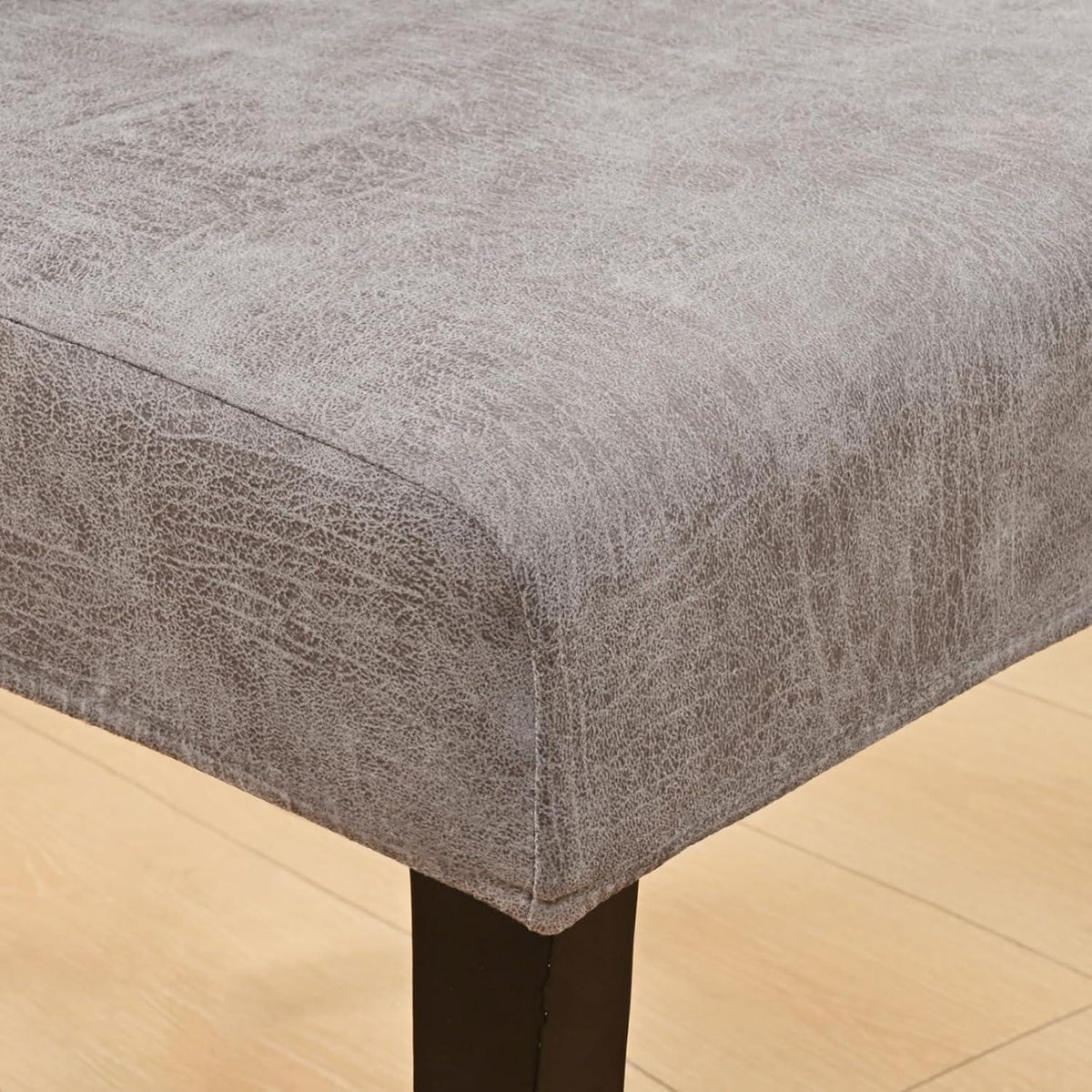 Sämischleder Stuhlhussen 6er Set – Grau, Stretch & Abnehmbar