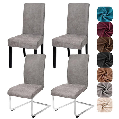 Stretch Stuhlhussen Set 4er Grau – Abnehmbar & Waschbar
