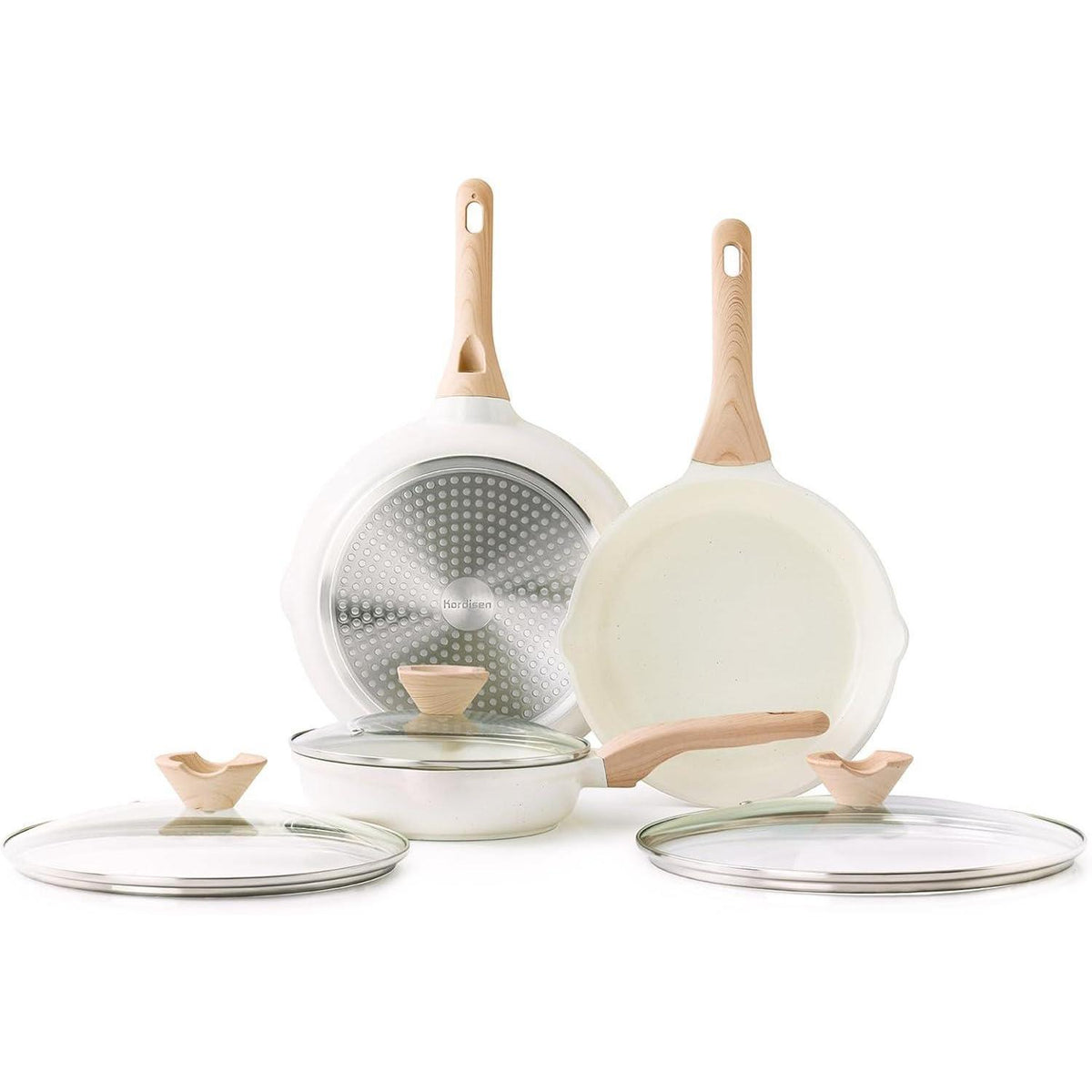 Keramikpfannen Set mit Deckel 3-teilig, Induktion, 20/24/28 cm