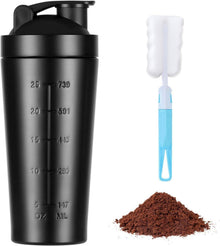 Protein Shaker Edelstahl 900 ml Auslaufsicher mit Shakerball