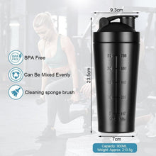 Protein Shaker 900ml aus Edelstahl mit Shakerball