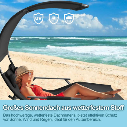 Doppelliege Outdoor bis 250 kg Sonnenliege für 2 Personen atmungsaktives Gewebe