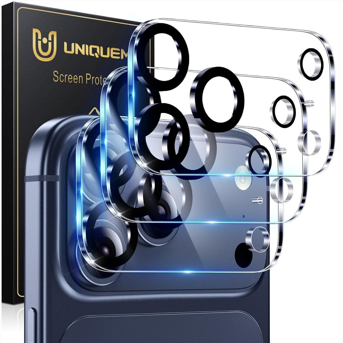 iPhone 17 Pro Max Kameraschutz - 3er Pack, Kratzfest & Klar