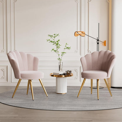 Samt Esszimmerstuhl mit Armlehnen | Pink | Elegant & Komfortabel