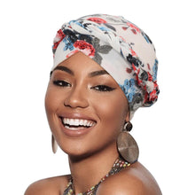 Damen Turban mit Zopfmuster, vorggebunden, Beanie Mütze