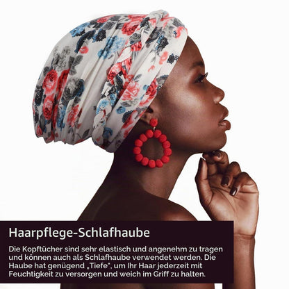 Damen Turban mit Zopfmuster, vorggebunden, Beanie Mütze