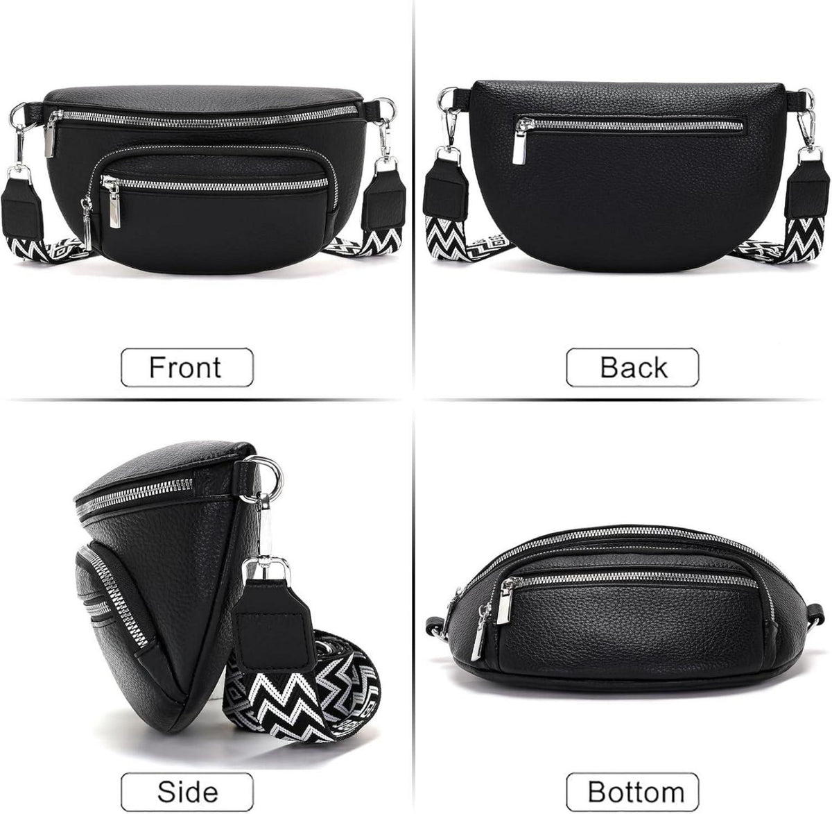 Kleine Damen Bauchtasche Beige Gürteltasche Veganes Leder
