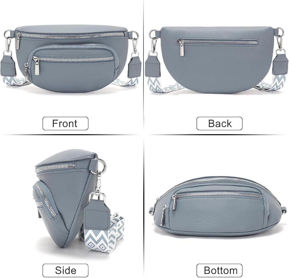 Kleine Bauchtasche Damen Beige Umhängetasche Klein Gürteltasche Vegan