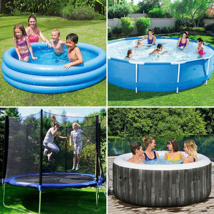 Rundpool Abdeckung 428-460cm | Poolplane Sommer & Winter | 420D Oxford