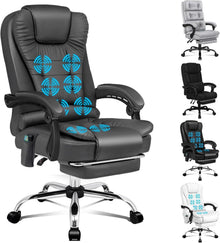 Ergonomischer Bürostuhl mit Wärmemassagefunktion & Leinenstoff